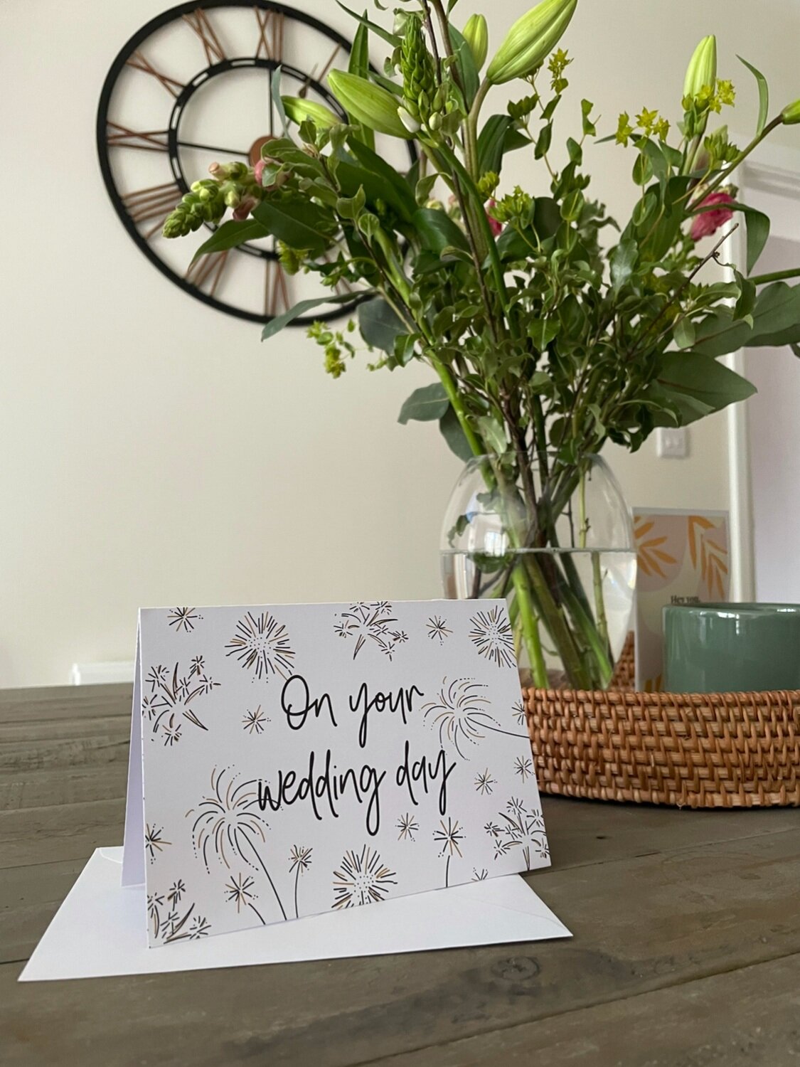 On your wedding day card