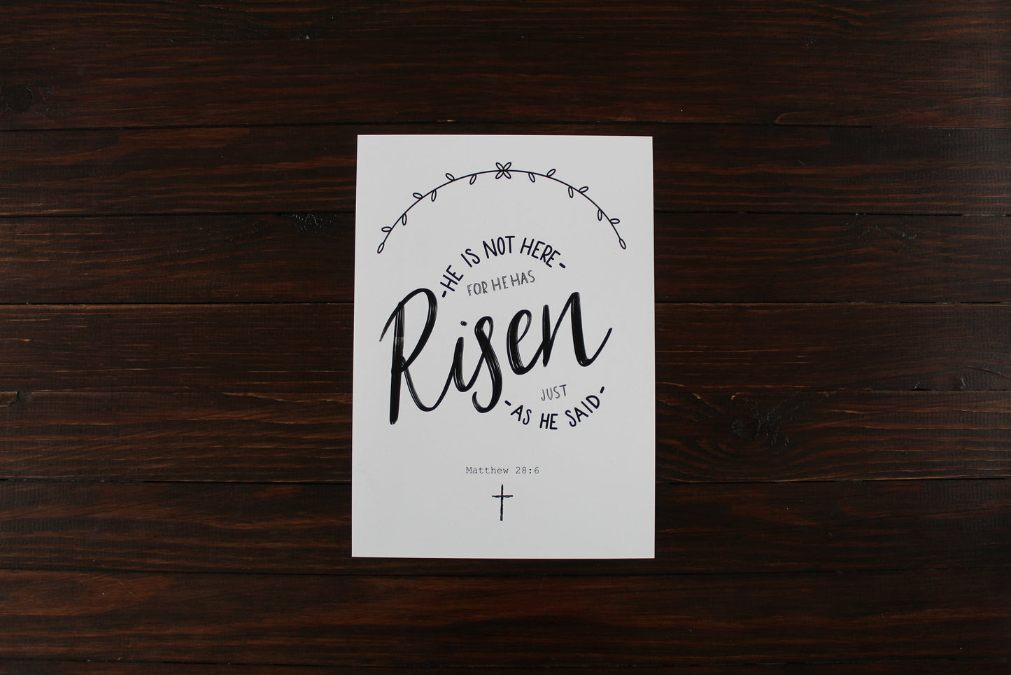 He is Risen - Bible verse print - Matthew 26v6