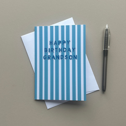 Happy Birthday Grandson - Birthday card