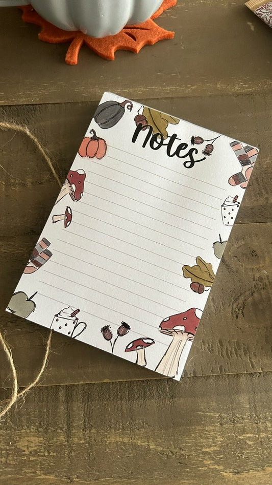 Autumn Sketches A6 Notepad