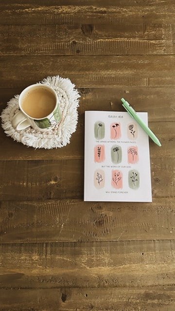 Isaiah 40v8 bible verse notebook