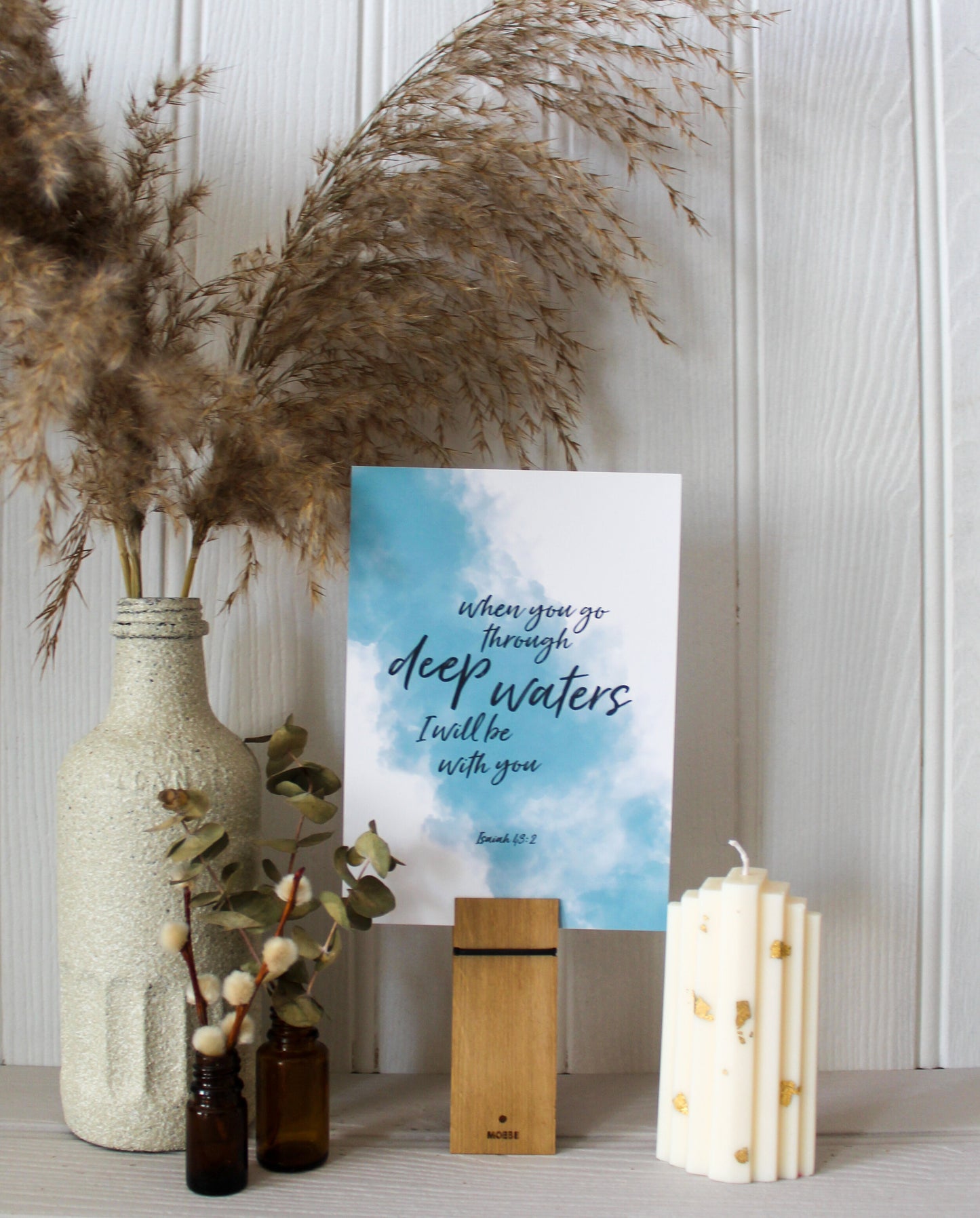 Bible verse print - Isaiah 43 v 2