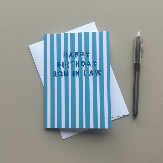 Happy Birthday Son in law - Birthday card