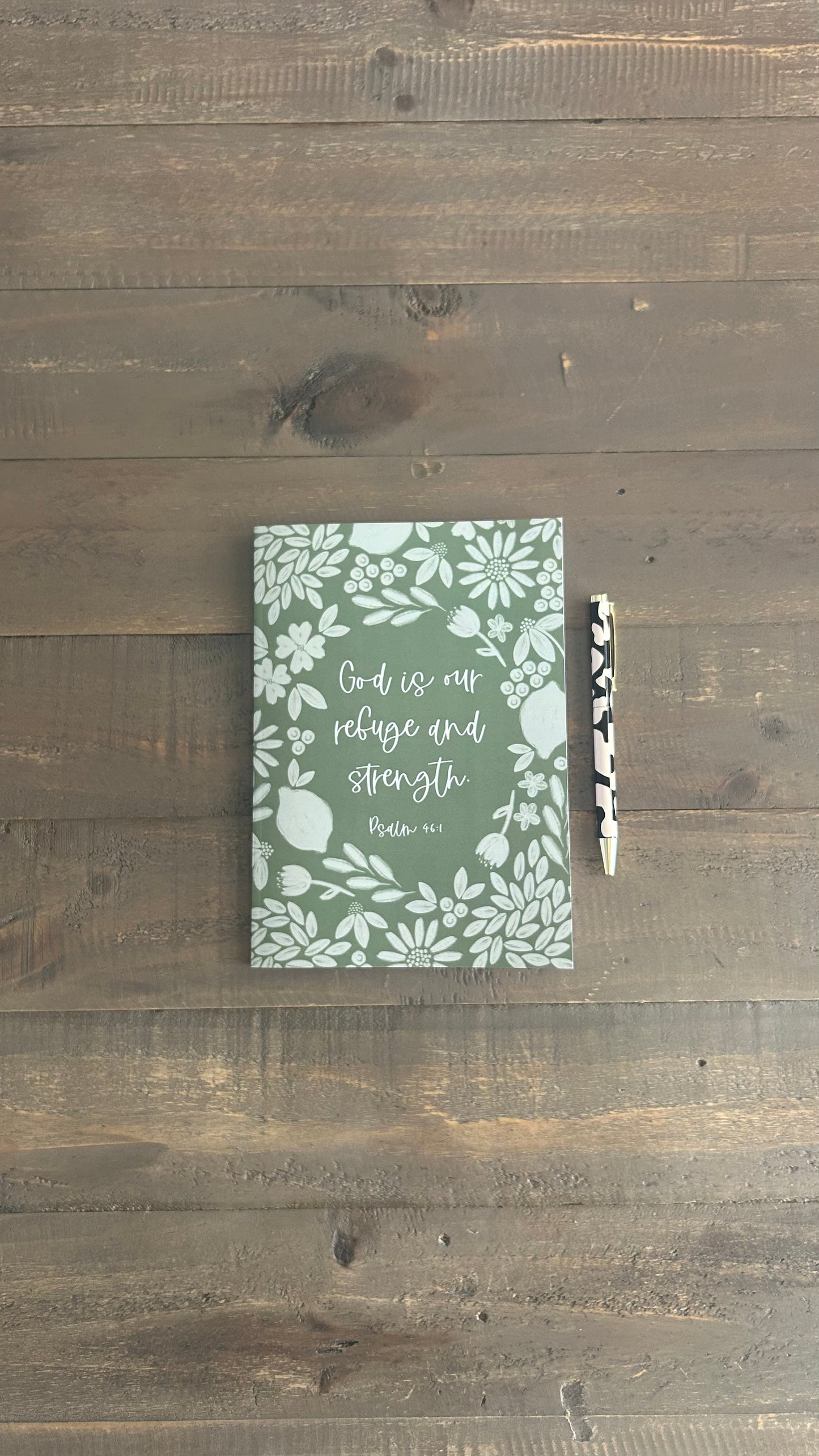 Psalm 46:1 A5 Notebook - God is our refuge and strength
