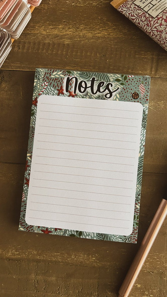 Festive illustrations A6 Notepad