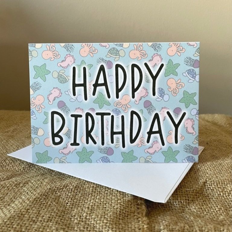 Under the sea birthday card
