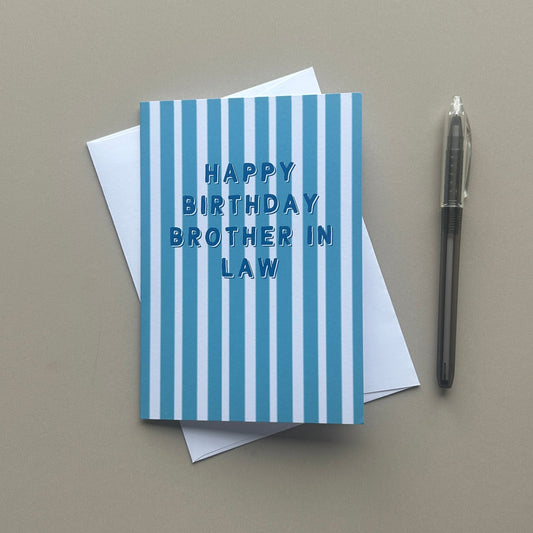 Happy Birthday Brother In Law - Birthday card