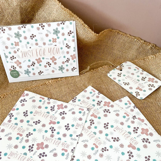 Just For You Liberty Inspired Floral Wrapping Paper
