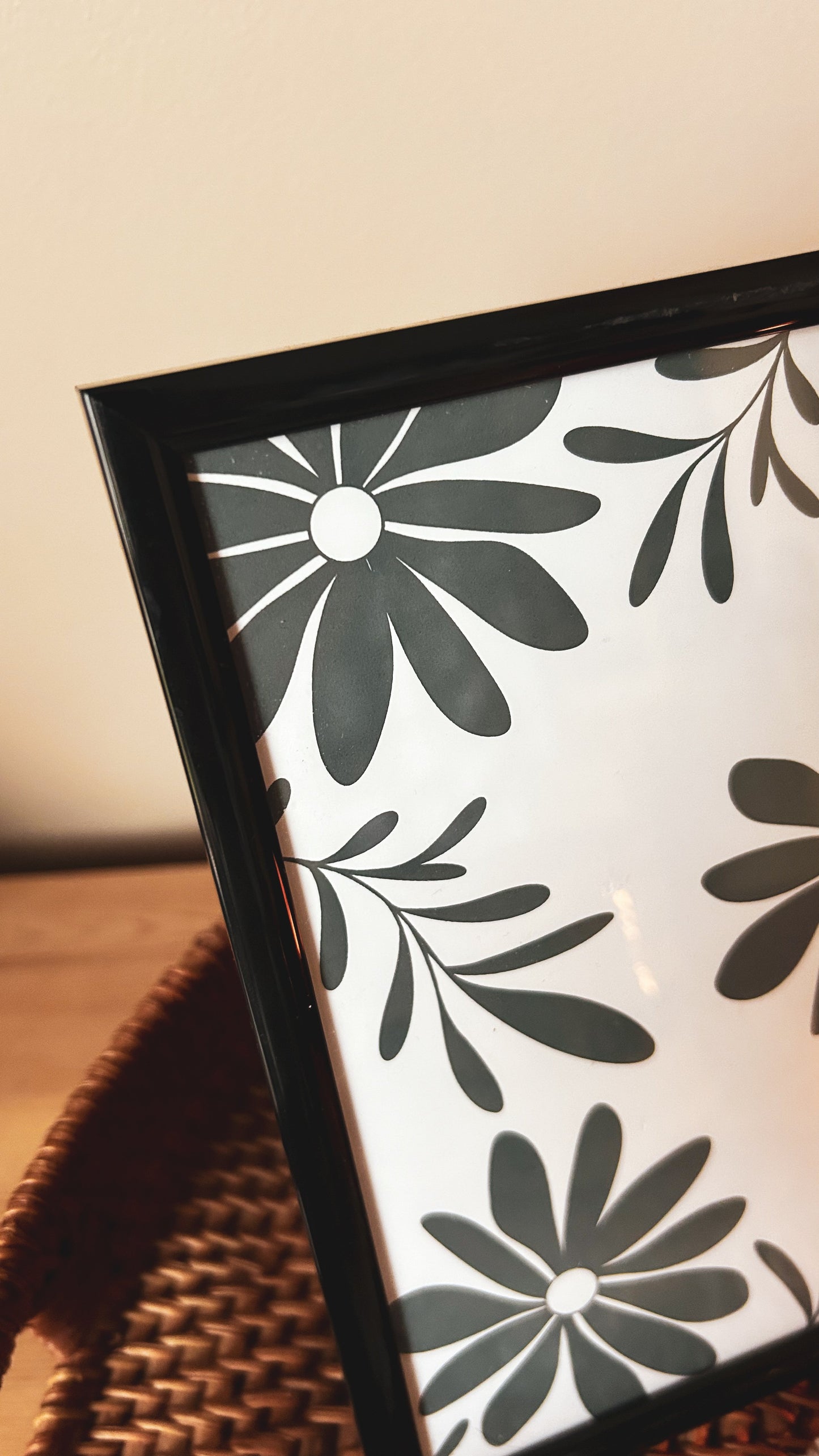 Floral and foliage illustration print