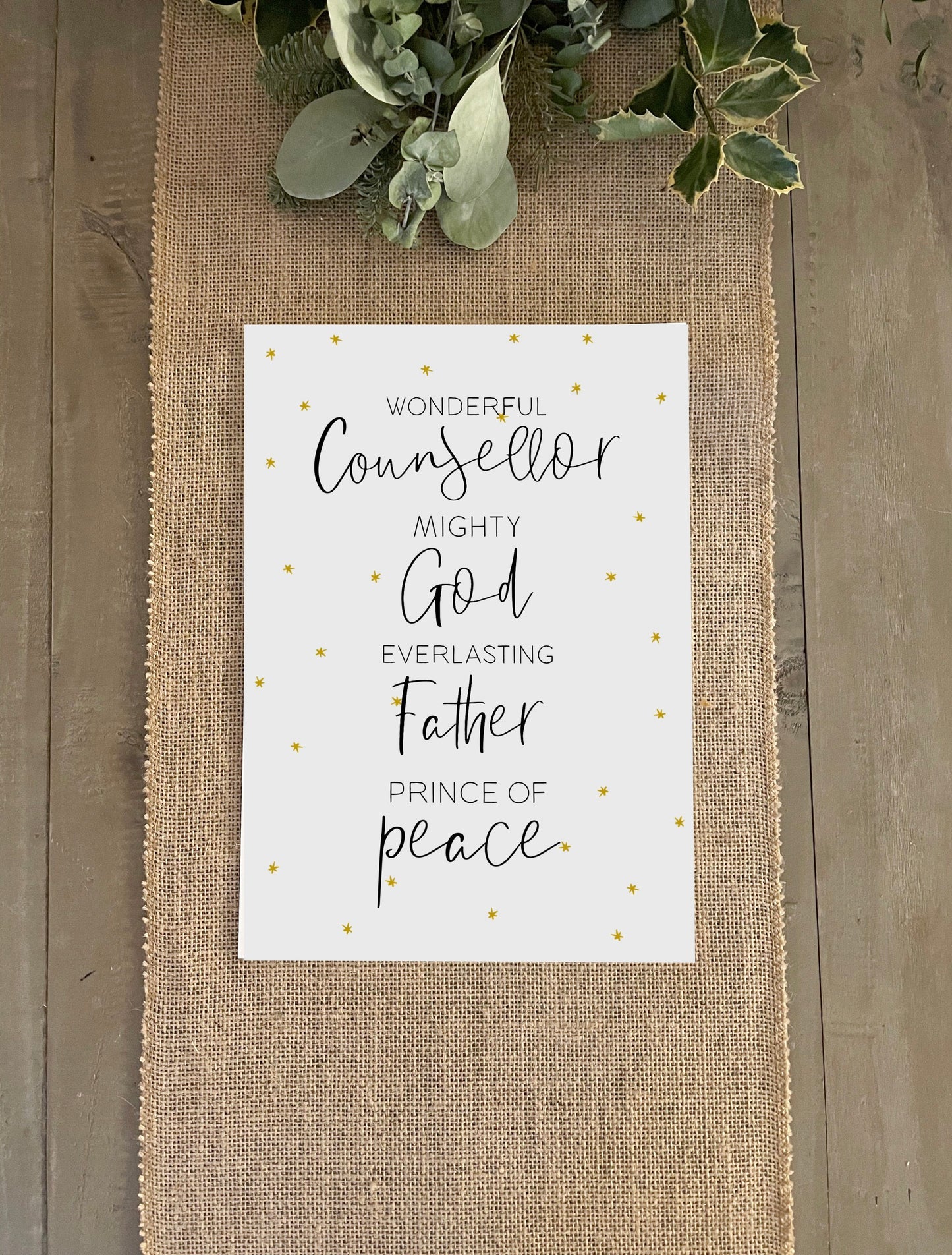 Wonderful Counsellor - Christmas print