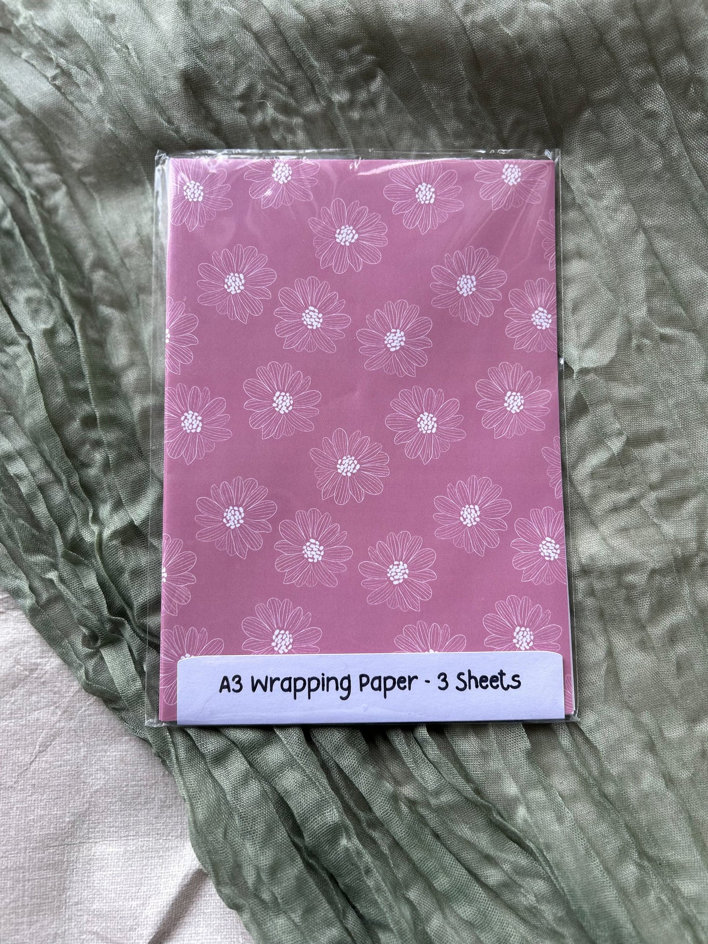 Pink Floral Wrapping Paper