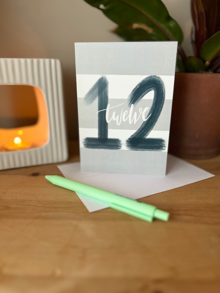 Striped Age Specific Birthday card