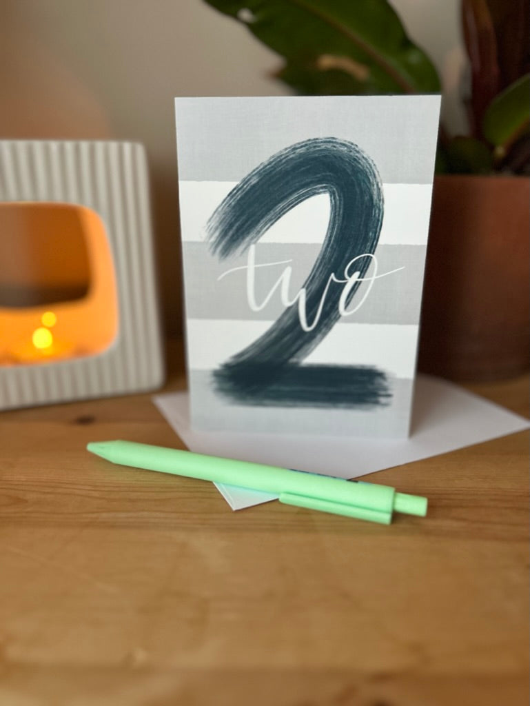 Striped Age Specific Birthday card