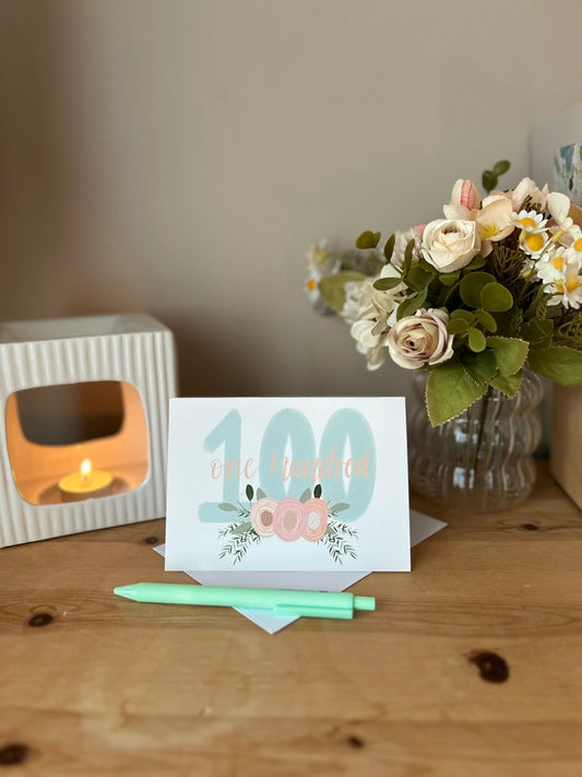 Floral Age Specific Birthday card