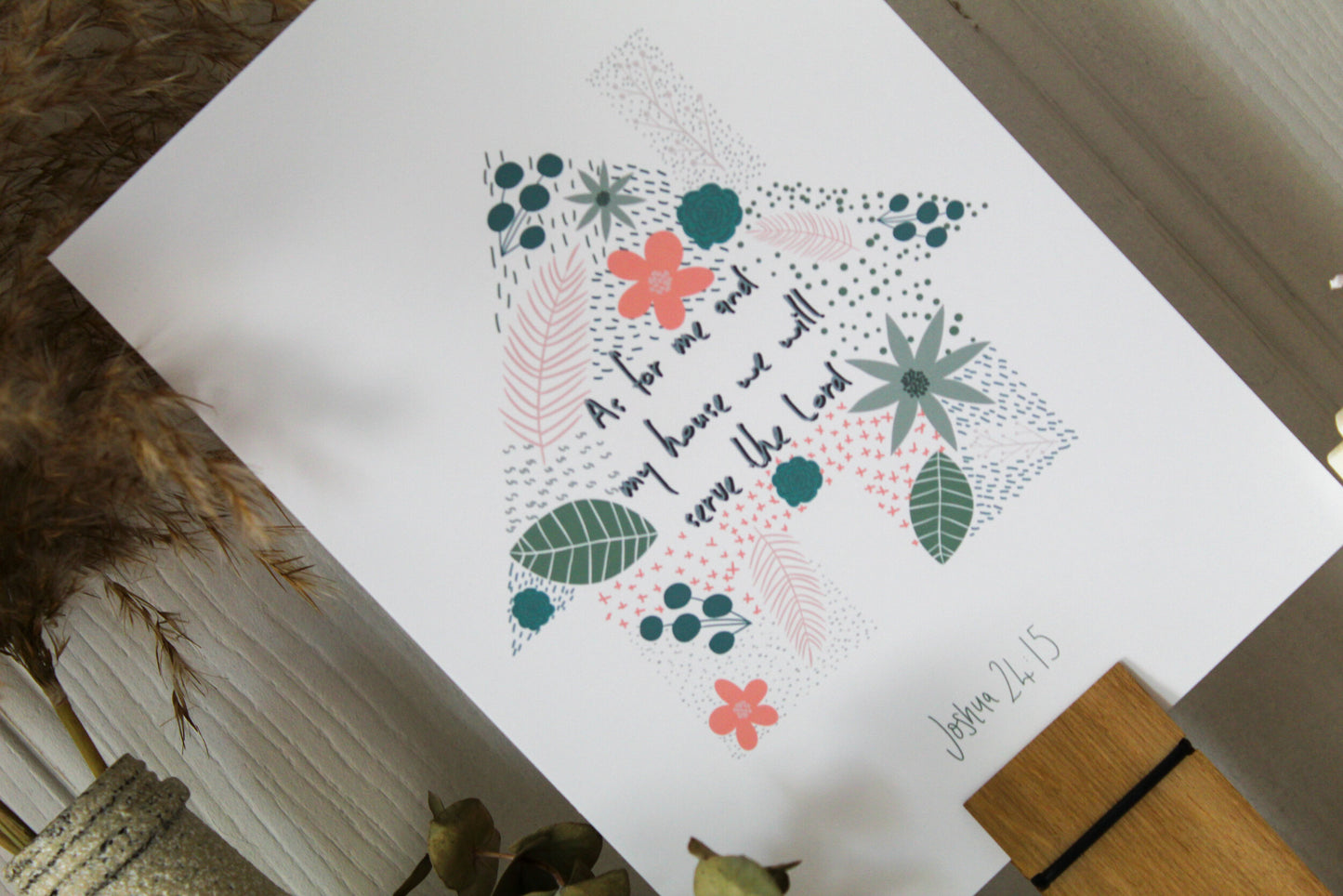 Bible verse print - Joshua 24 v 15