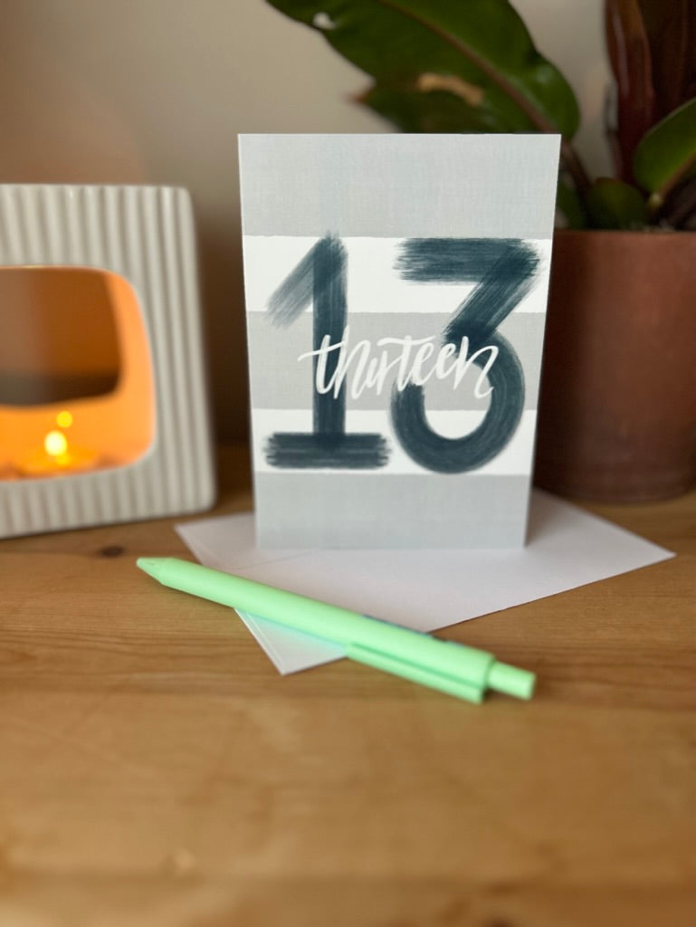 Striped Age Specific Birthday card