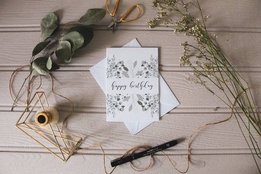 Foliage Birthday card