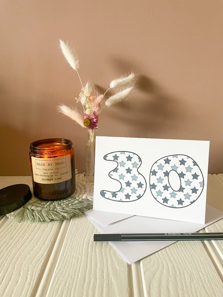 DISCONTINUED - Blue Star Age Specific Birthday card