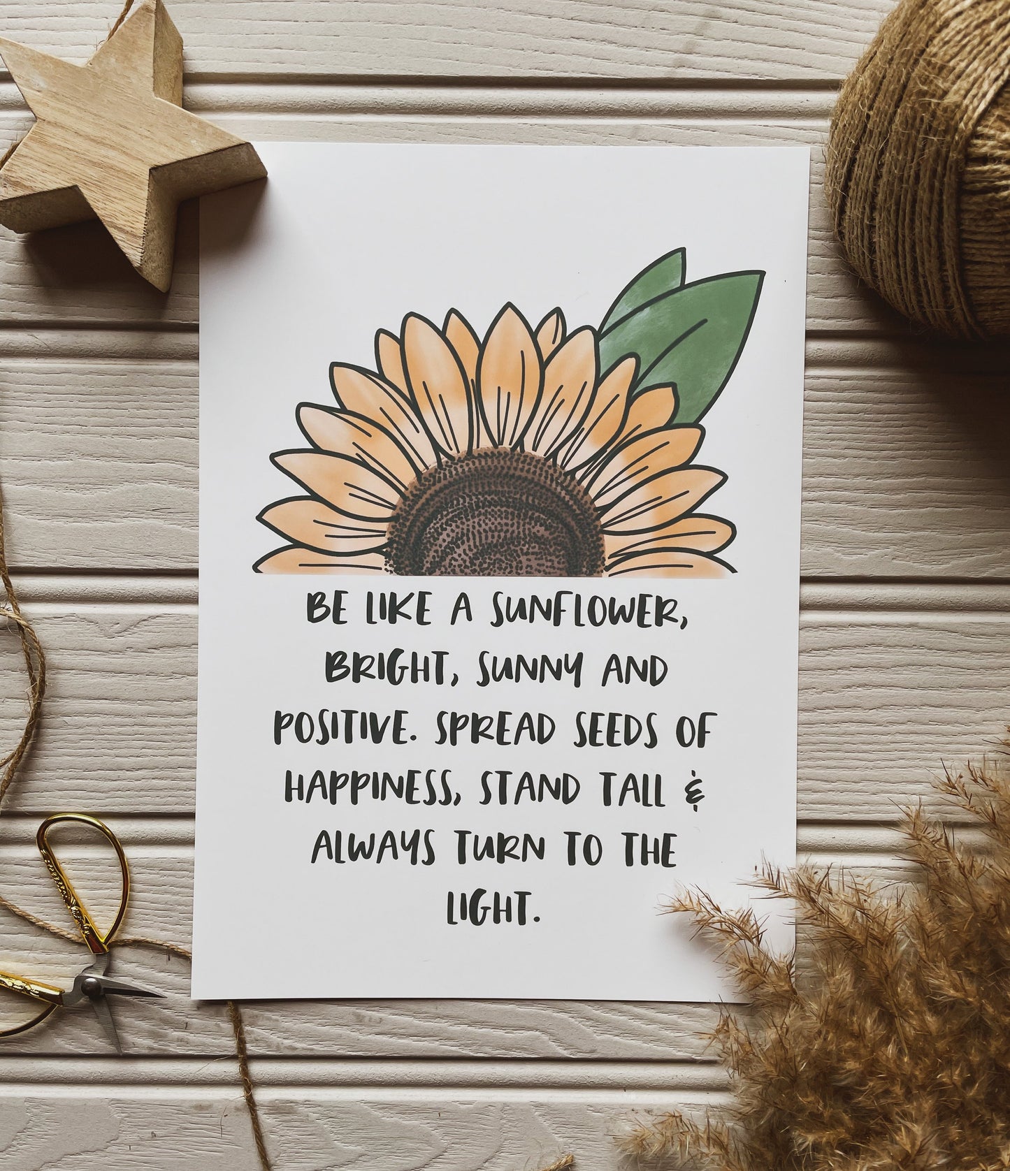 Sunflower quote print