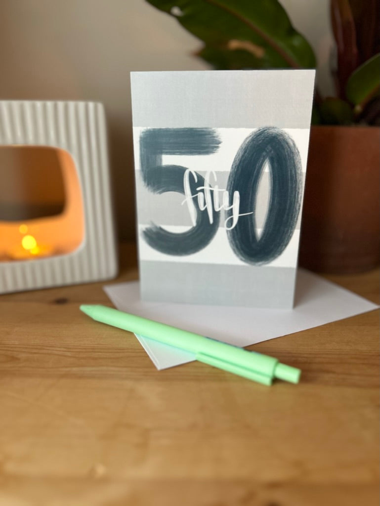 Striped Age Specific Birthday card