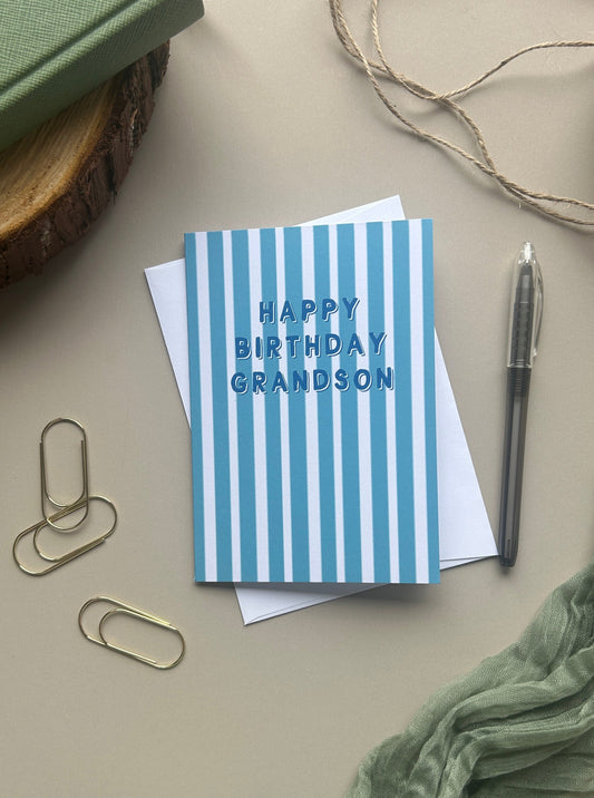 Happy Birthday Grandson - Birthday card