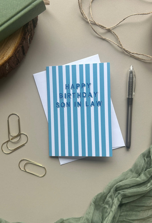 Happy Birthday Son in law - Birthday card