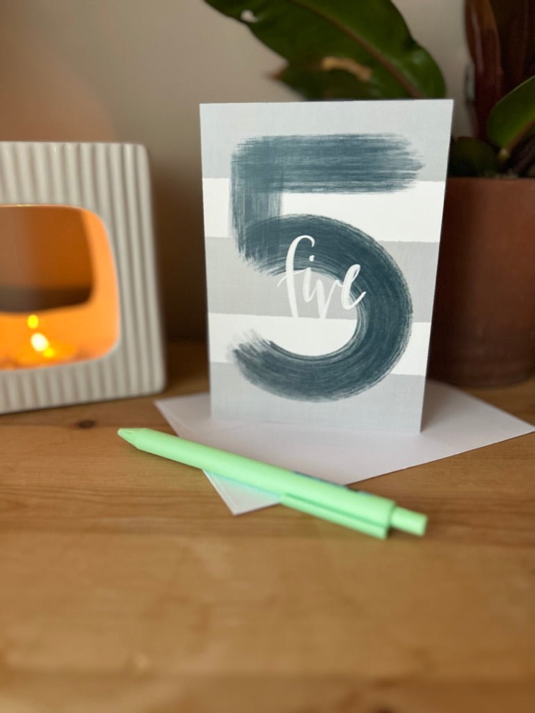 Striped Age Specific Birthday card