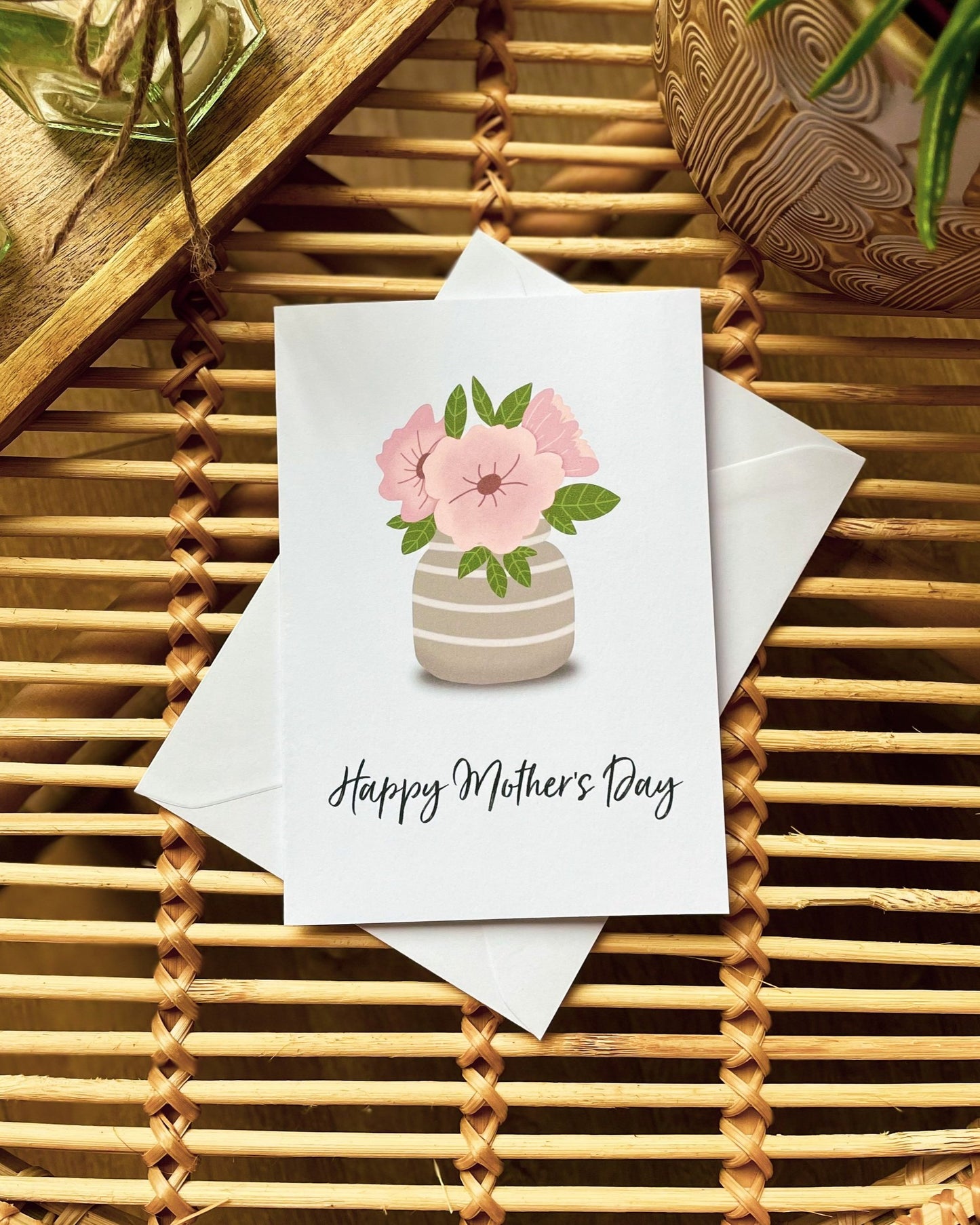DISCONTINUED - Happy Mothers Day - Vase of flowers design
