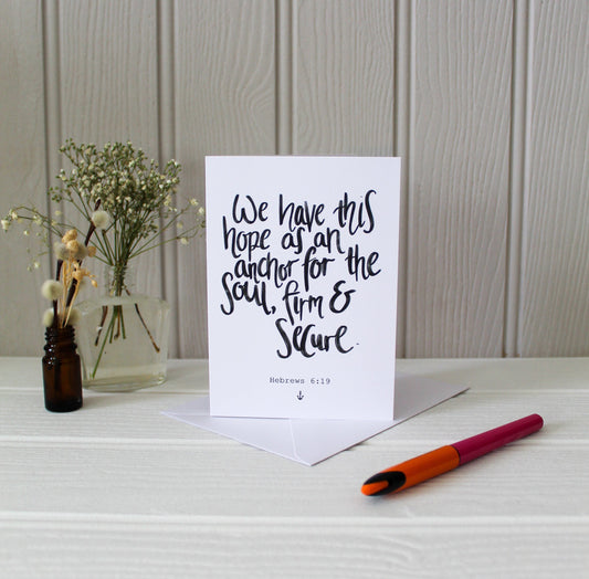 Bible Verse Card - Hebrews 6v19