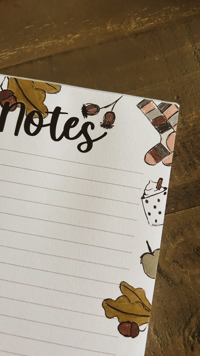 Autumn Sketches A6 Notepad