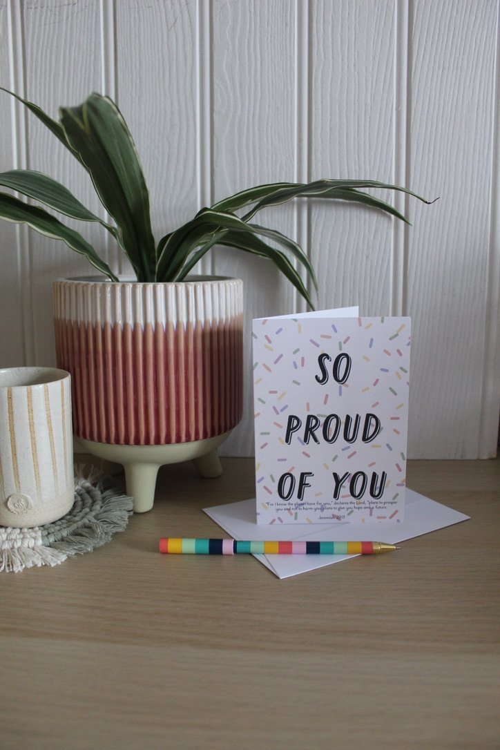 Bible verse card - Jeremiah 29v11 - So proud of you card