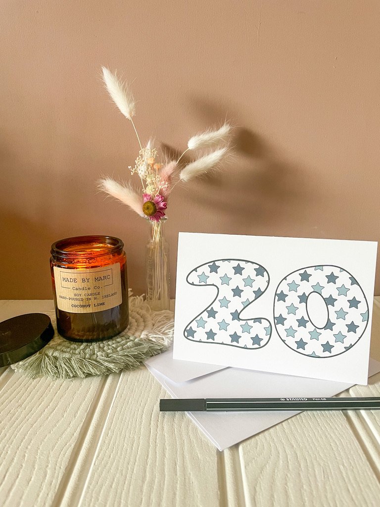 DISCONTINUED - Blue Star Age Specific Birthday card