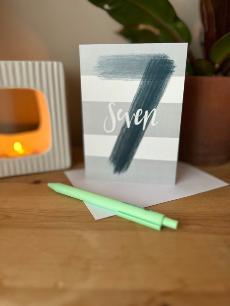 Striped Age Specific Birthday card