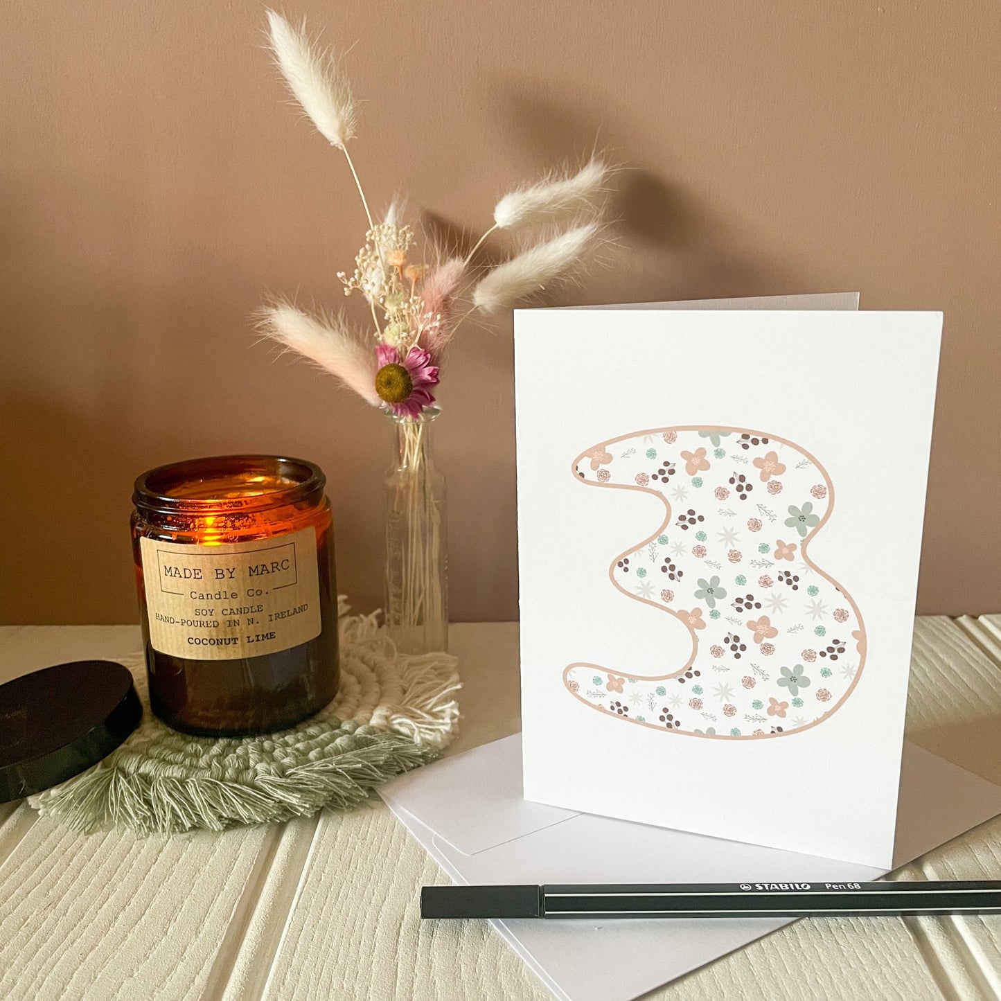 Age 3 birthday card anniversary card. Third 3rd birthday