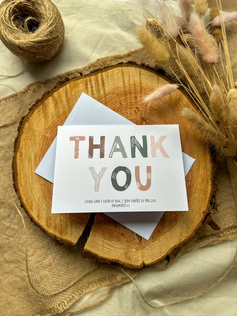 Thank you card - Philippians 1v3