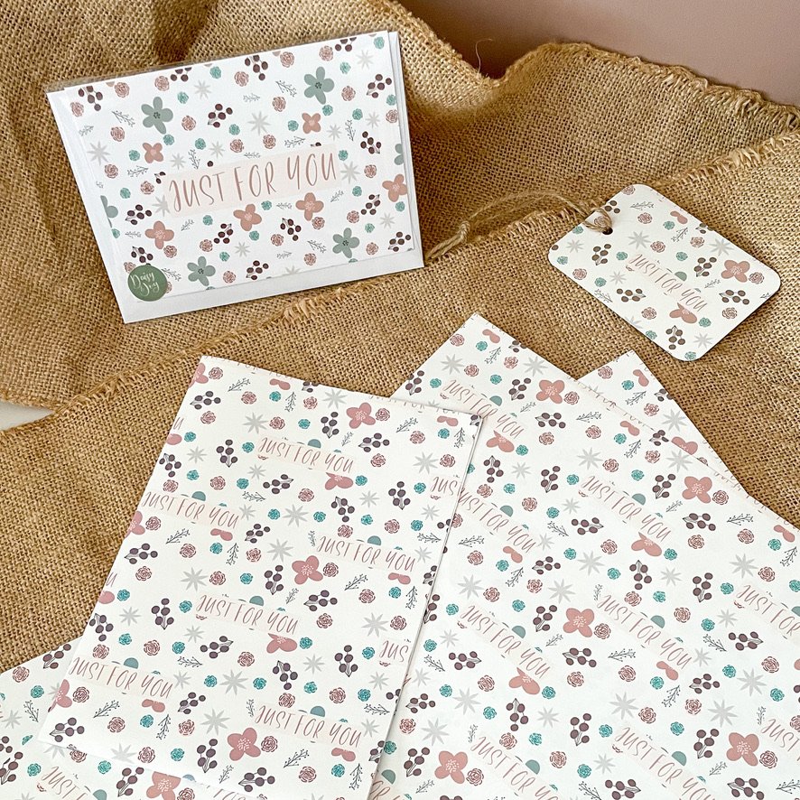 Just For You Liberty Inspired Floral Wrapping Paper