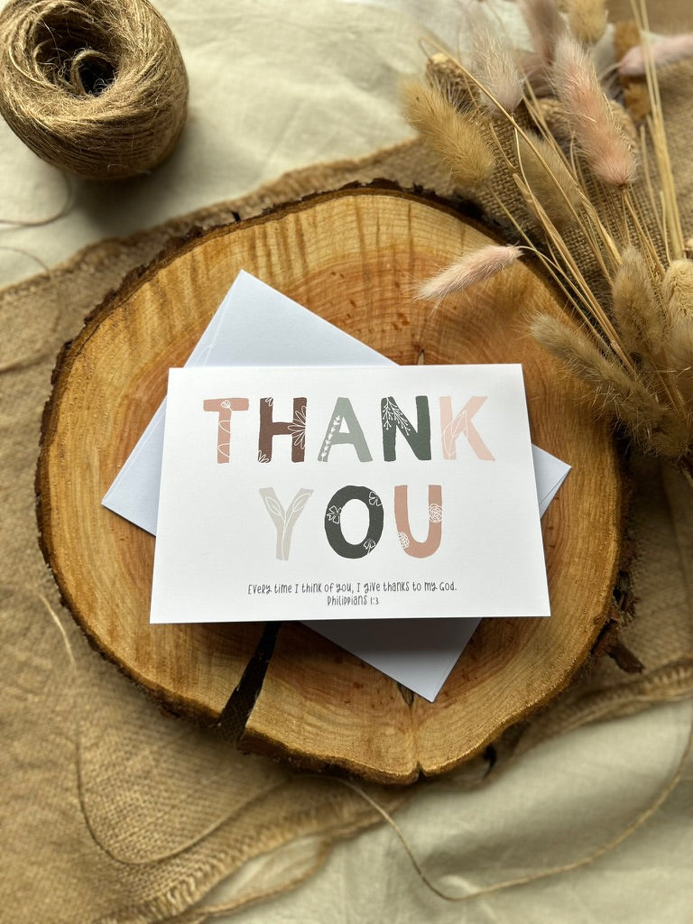 Thank you card - Philippians 1v3