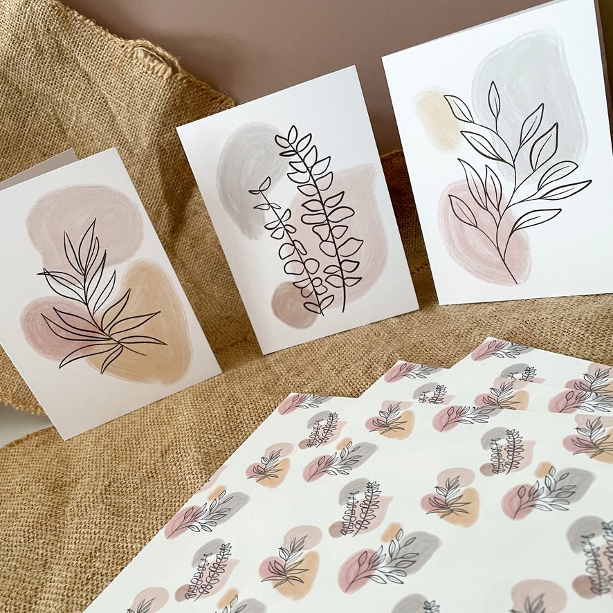 Abstract Foliage Wrapping Paper