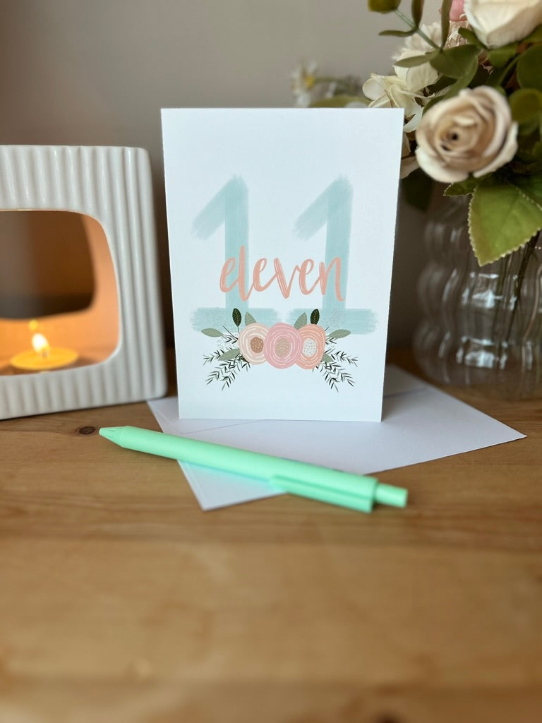 Floral Age Specific Birthday card