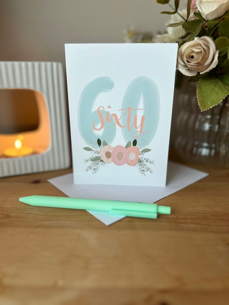 Floral Age Specific Birthday card