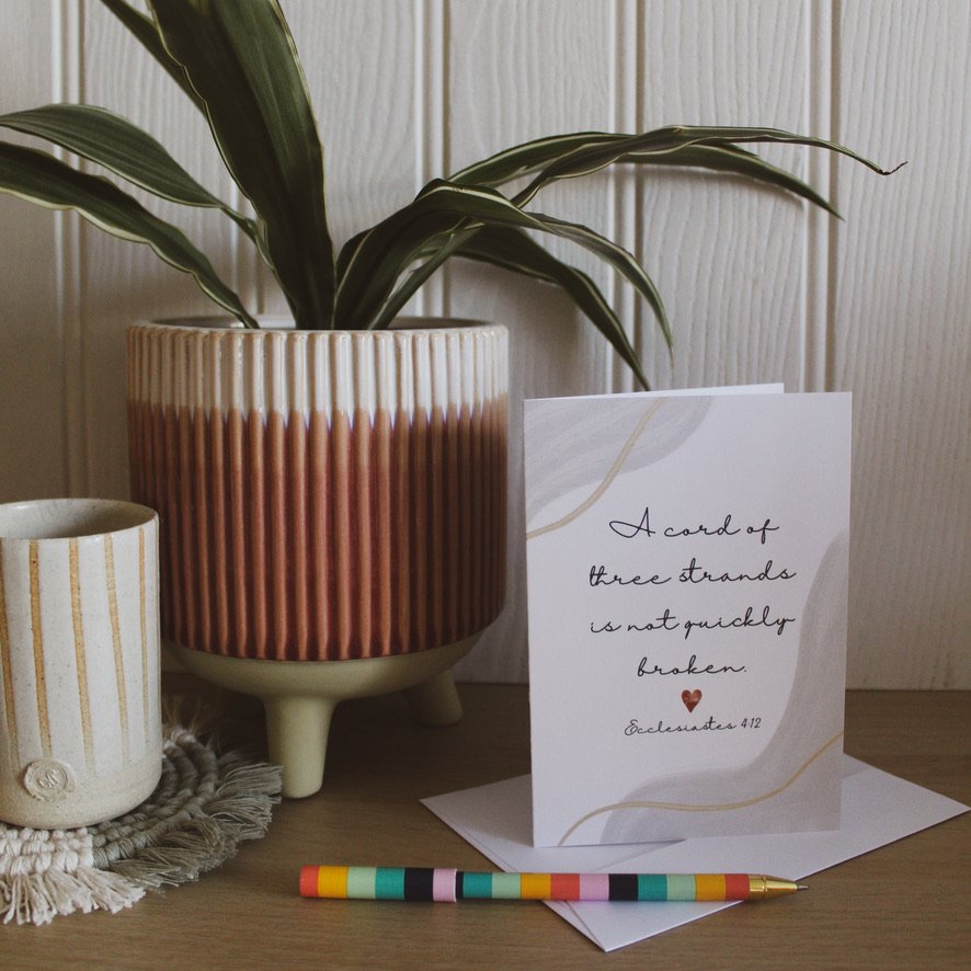 Bible verse card - Ecclesiastes 4v12