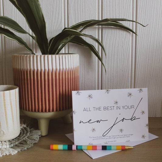 Bible verse card - Jeremiah 29v11 - All the best in your new job card