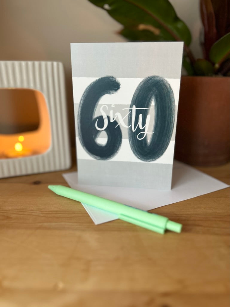 Striped Age Specific Birthday card