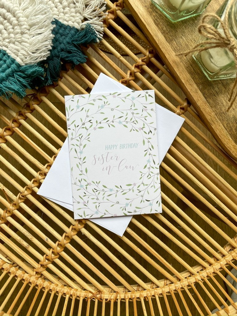 sister in law birthday card