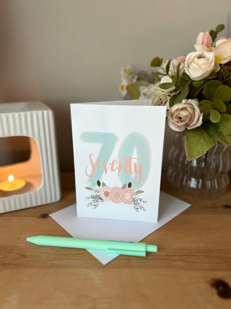 Floral Age Specific Birthday card