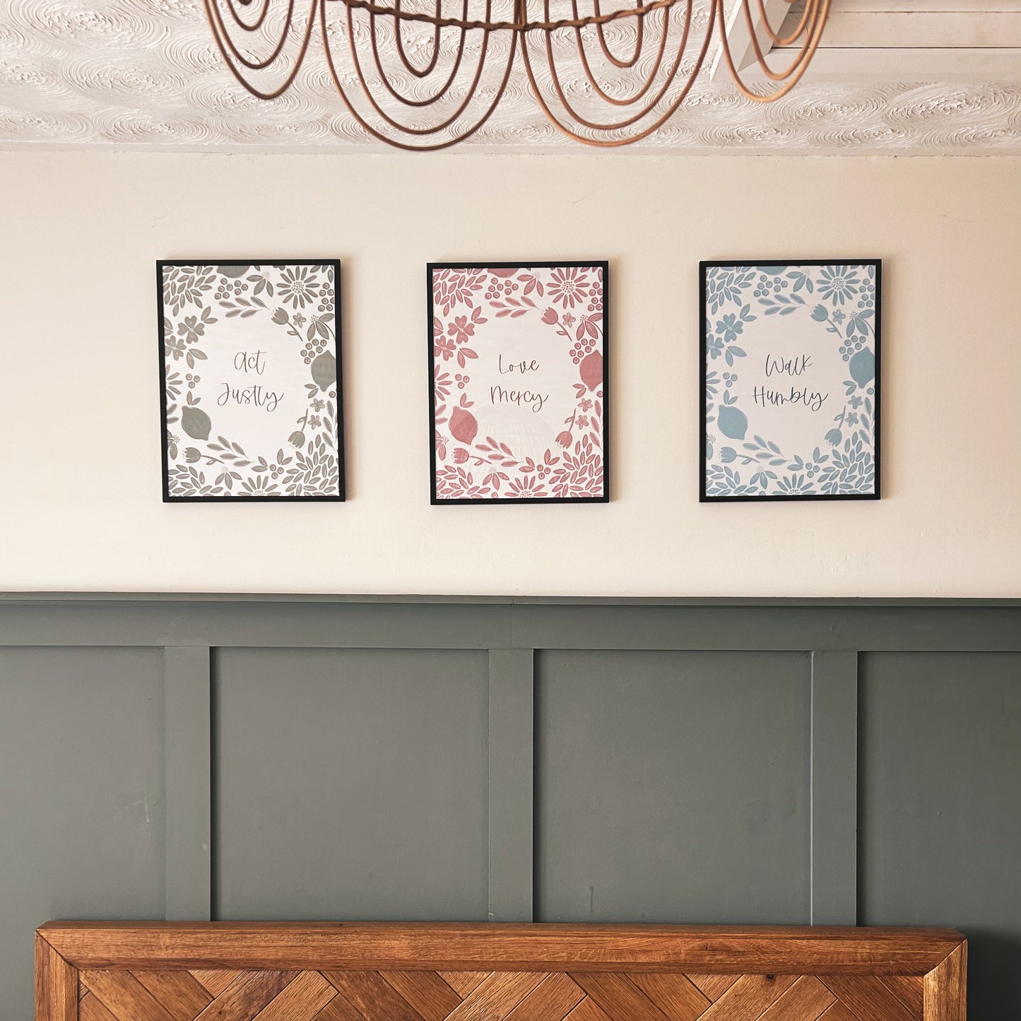 Micah 6:8 - Set of 3 Bible verse prints