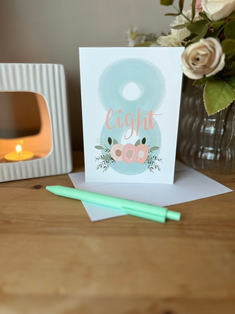 Floral Age Specific Birthday card