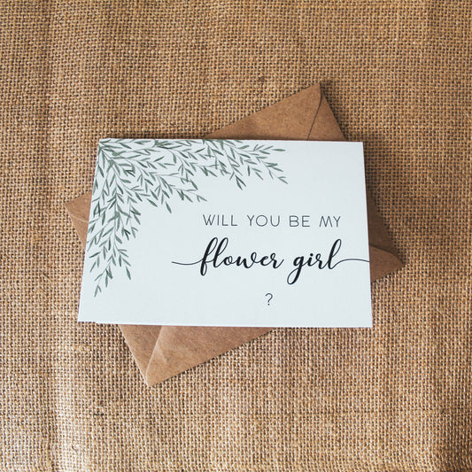 Will you be my flower girl card