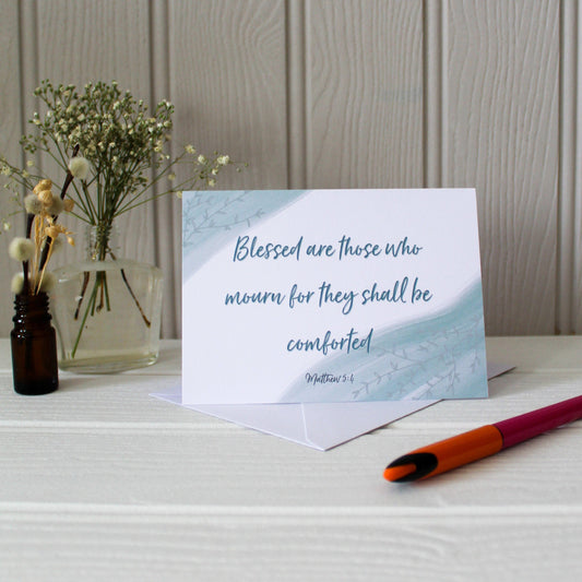 Bible verse card - Matthew 5 v 4