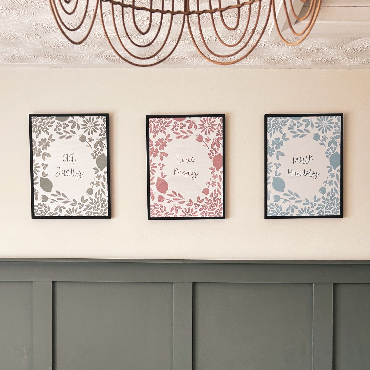 Micah 6:8 - Set of 3 Bible verse prints